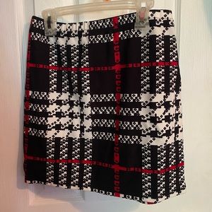 Black, White, & Red Skirt